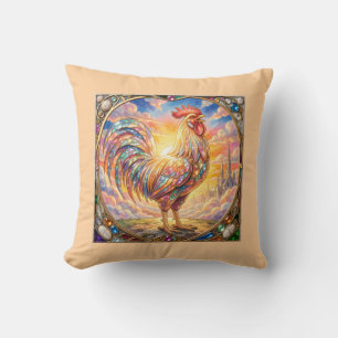 Coussin Un coq éthéré