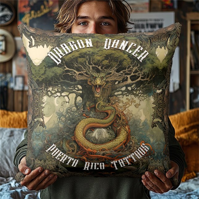 Coussin Un Dent Japonais Bonsai Arbre Dragon Jeter Oreille (Créateur téléchargé)