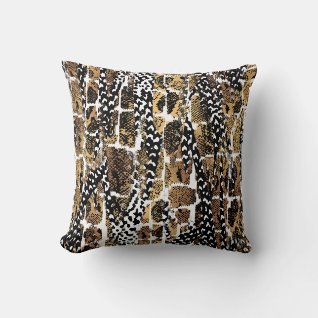 Coussin Un design abstrait qui transforme une peau animale (Recto)
