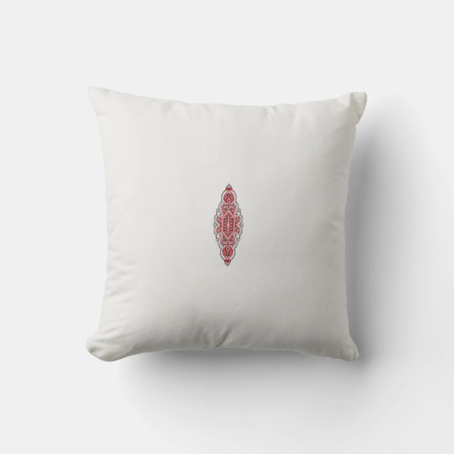 Coussin un design de motif rouge et blanc (Recto)