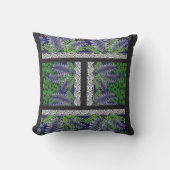 Coussin un design de motif vert et jaune (Recto)