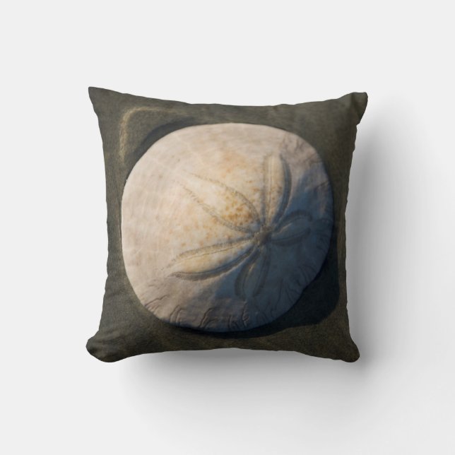 Coussin Un dollar de sable sur la plage (Recto)
