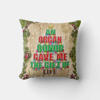 Coussin Un donneur d'organes m'a donné un cadeau de vie Ar