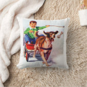 Coussin Un garçon et son chariot à chien (Couverture)