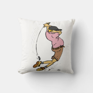 Coussin Un golfeur manque la balle