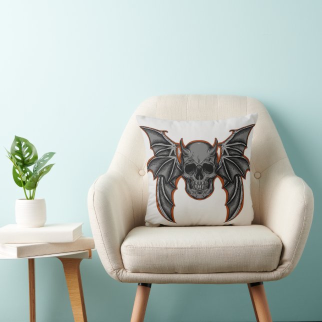 Coussin Un joli crâne d'Halloween (Chaise)