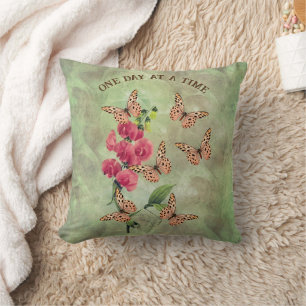 Coussin Un Jour À La Fleur De Papillon Inspirationnel