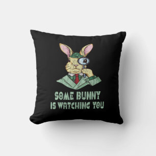 Coussin Un lapin de Pâques vous regarde