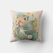 Coussin Un léopard derrière la coutume du buisson (Verso)