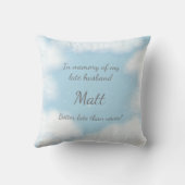 Coussin "Un mari mieux vaut tard que jamais" Cadeau drôle  (Verso)