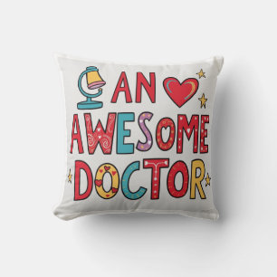 Coussin Un médecin génial. Cadeau de remerciement