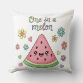 Coussin Un melon kawaii unique (Recto)