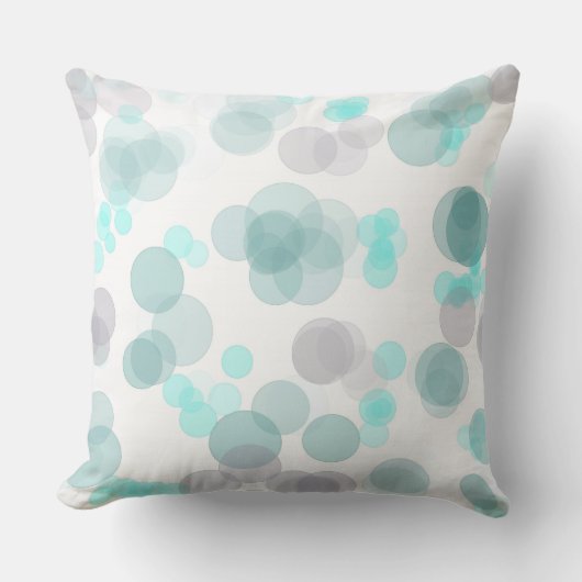 Coussin Un monde de points bleus poke (Recto)