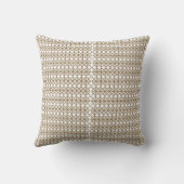 Coussin un motif géométrique blanc et or (Verso)