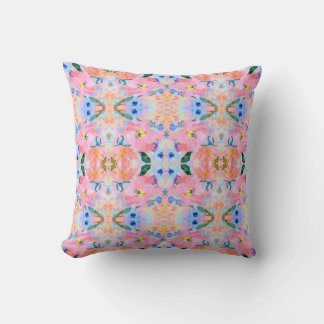 Coussin Un motif transparent avec des pastels colorés