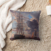Coussin Un navire et une frégate à l'ancre (Couverture)