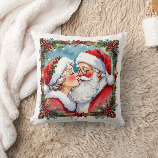 Coussin Un Noël sucré à l'ancienne | M. et Mme Claus (Couverture)