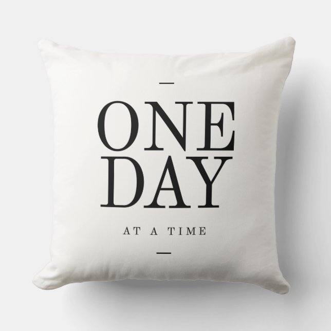 Coussin Un noir blanc de inspiration de citation de (Recto)