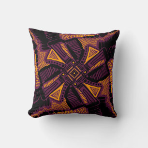 Coussin Un ornement carré universel lumineux. Lignes, tach