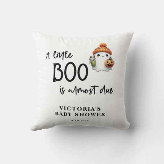 Coussin Un petit Boo presque Baby shower (Verso)