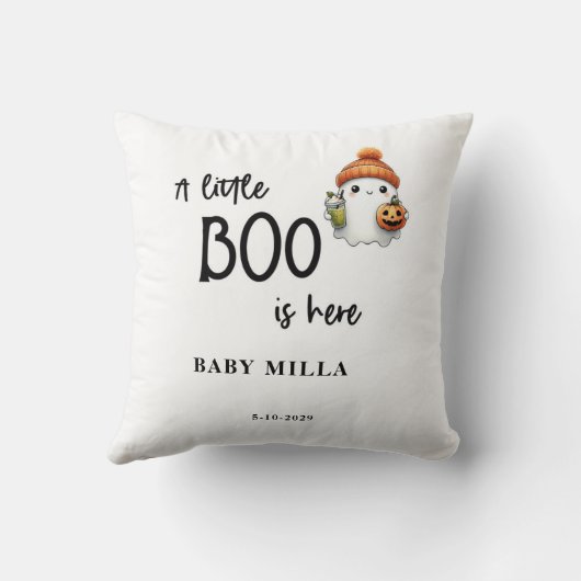 Coussin Un petit Boo presque Baby shower (Verso)