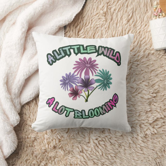 Coussin Un peu sauvage, beaucoup de floraison esthétique f (Couverture)