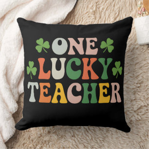 Coussin Un professeur chanceux enseignant la Saint-Patrick