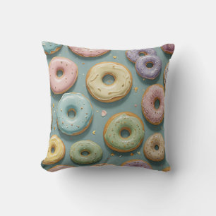 Coussin Un rêve de beignet pastel à la mode