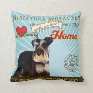 Coussin Un Schnauzer miniature affectueux fait notre