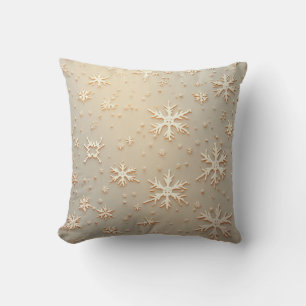 Coussin Un simple motif à flocon de neige avec une sensati