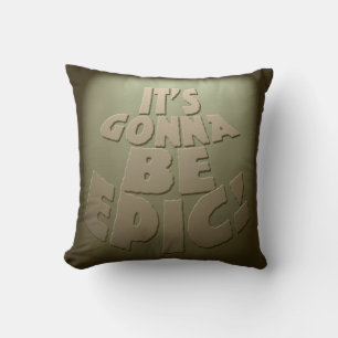 Coussin Un Slogan Épic Fun Awessee Motto Design