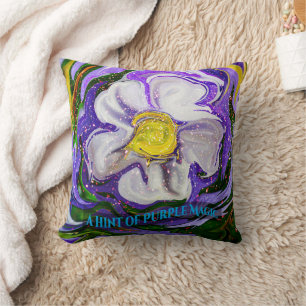 Coussin Un soupçon de magie violette - puissance des fleur