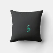 Coussin un tableau d'une fleur et d'un poisson sur un doss (Verso)