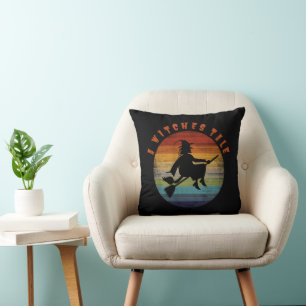 Coussin UN TALE DE TÉMOINS drôle sorcière halloween