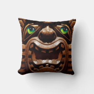 Coussin Un Tiki Terrassé - Art de Ken Gage