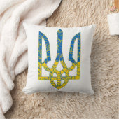 Coussin Un trident ukrainien texturé drapeau d'Ukraine cou (Couverture)
