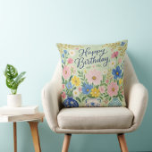 Coussin Un Trio de Fleurs d'Anniversaire (Chaise)