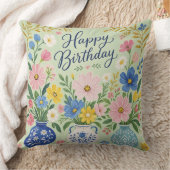 Coussin Un Trio de Fleurs d'Anniversaire (Couverture)