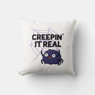 Coussin Un vrai joli jeu d'araignées d'Halloween