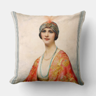 Coussin Une beauté en costume oriental par William Wontner