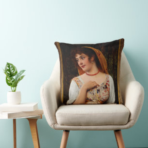 Coussin Une beauté pensive par Eugen von Blaas