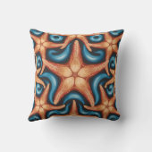 Coussin Une belle étoile de mer bleue (Verso)
