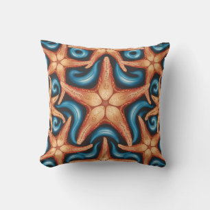 Coussin Une belle étoile de mer bleue