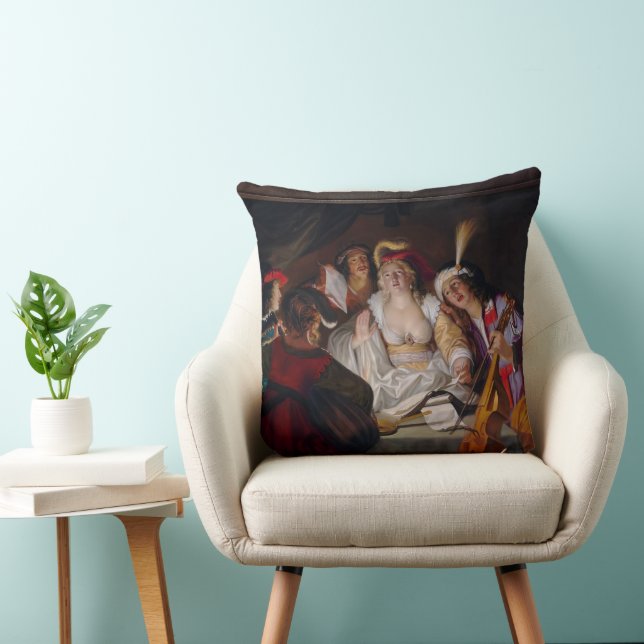 Coussin Une compagnie musicale de Gerard Seghers (Chaise)