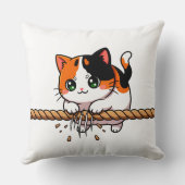 Coussin Une corde. Un chat. Zéro regrets. (Verso)