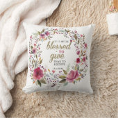 Coussin Une couronne rouge inspirée avec la bénédiction de (Couverture)