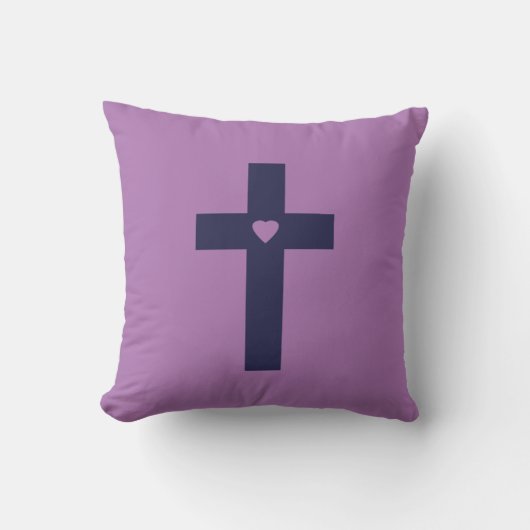 Coussin Une croix avec un cœur (Recto)