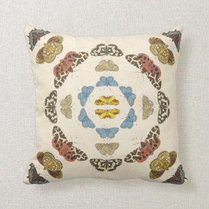 Coussin Une description rare des papillons et des mites