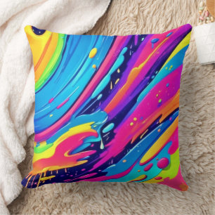 Coussin Une éclatement de couleur vive