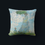 Coussin Une femme avec un parasol Claude Monet<br><div class="desc">Femme avec un parasol - Madame Monet et Son Fils. Claude Monet. 1875. Reproduction d'oeuvres d'art célèbres dans le domaine public.</div>